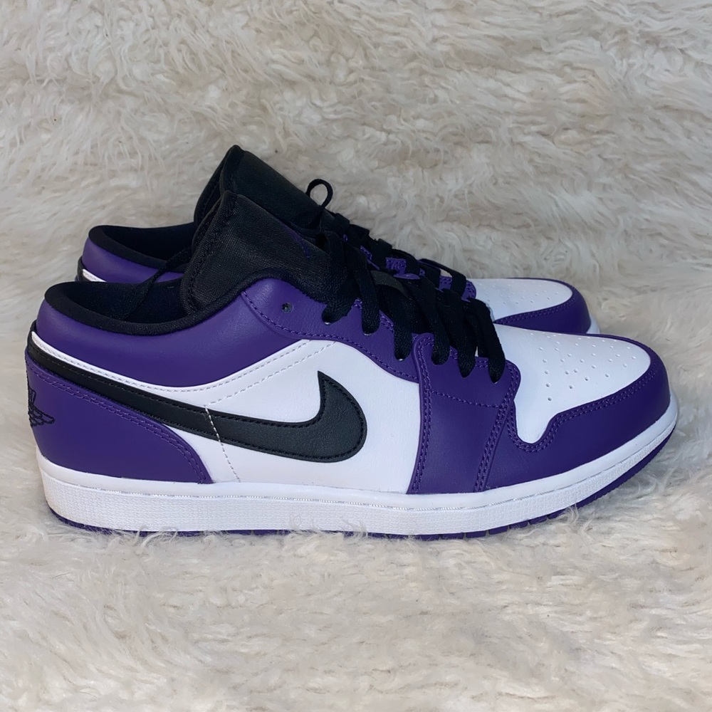 Jordan 1 Low Court Purple & White - Men’s 11